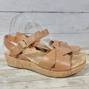 Kork-ease Myrna  Cork Wedge Sandal In Golden Sand W US 9